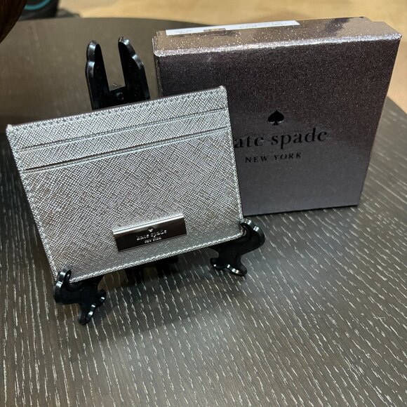 Kate Spade Boxed Metallic Kenzie Small Cardholder - Picture 1 of 15